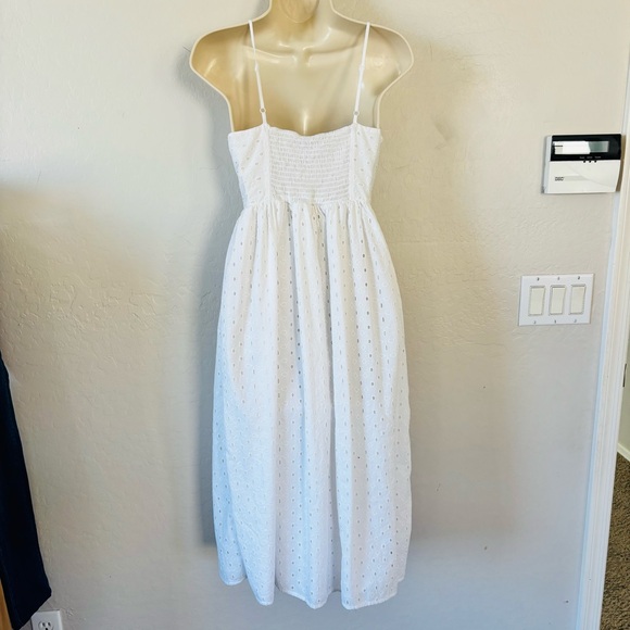 A New Day Eyelet White Tea Length‎ Midi Dress - Picture 3 of 11